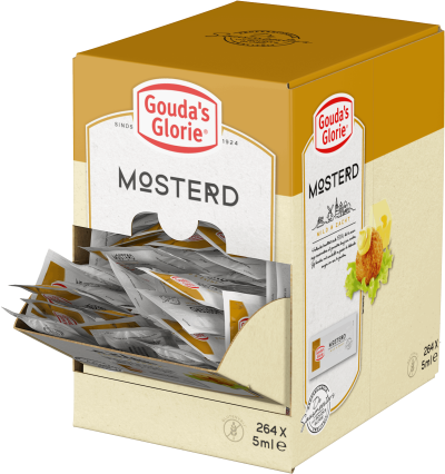 Mosterd sachets Gouda Glo  264x5gr. - Afbeelding 1