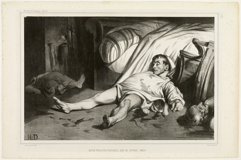 Rue Transnonain, on April 15, 1834, October 2, 1834, plate 24 from L’Association mensuelle