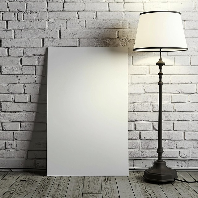 Blank Poster Poster Mockup White Brick Wall Minimalist Design