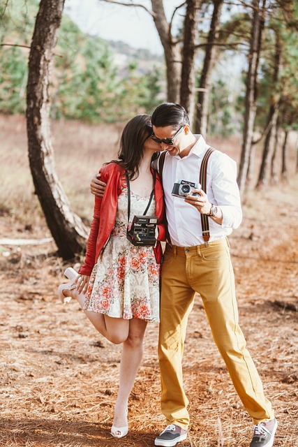 Couple Forest Retro Aesthetic Outdoors