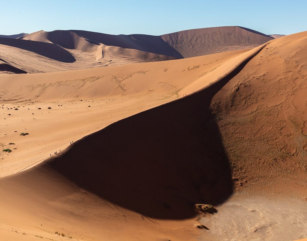 Dunes And Shadows In Sossusvlei, Namibia. — Wallpapers | RESIMLAND