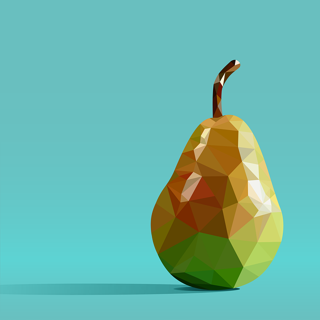 Fruit Pear Polygon Art — Creative Assets & Fresh Produce | RESIMLAND