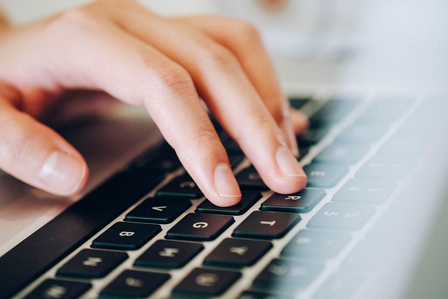 Laptop Human Hands Keyboard Typing