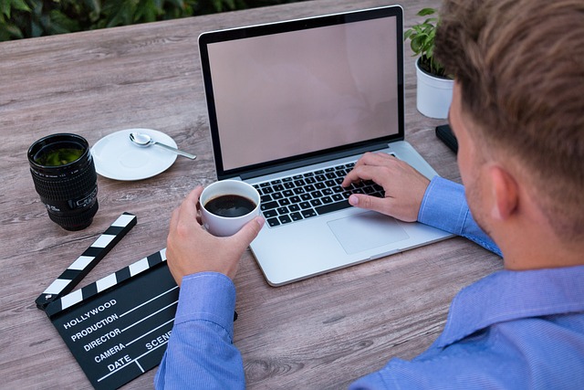 Laptop Mockup Coffee Break Clapperboard