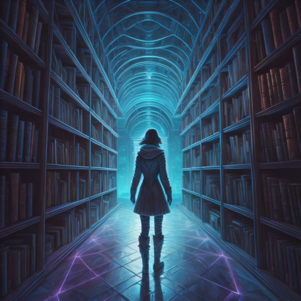 Anna's Archive fan art - library in cyberspace