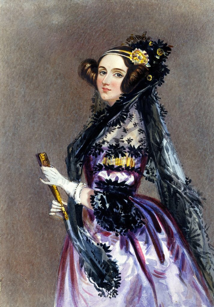 Watercolor Portrait Of Ada King, Countess Of Lovelace (ada Lovelace) — Fashion & Apparel | RESIMLAND